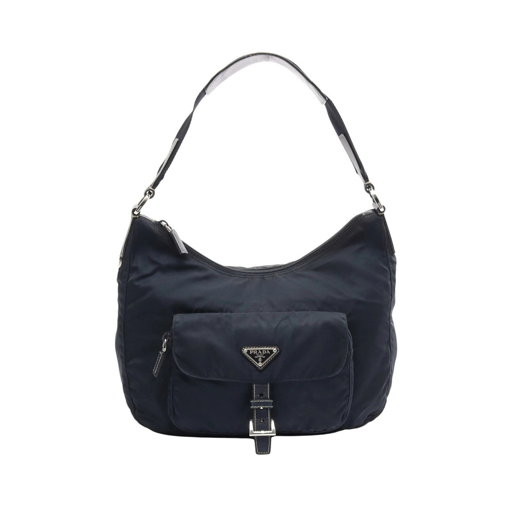 Prada Vela Shoulder Bag Blue